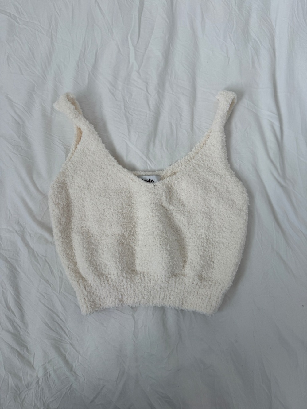 plush tank top   size large   -NWOT -crop fit